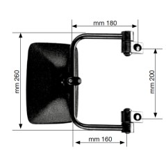 Espejo retrovisor derecho e izquierdo para tractor agrícola | NewgardenAgri.com