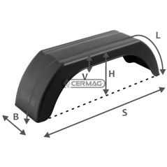 Parafango in plastica Ruota 10" Inch 63615