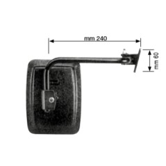 Right-hand side rear view mirror for farm tractor various models | NewgardenAgri.com