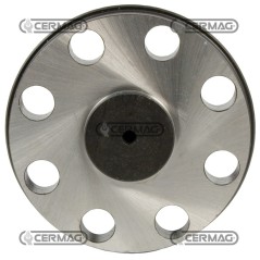 Zapfwelle mit Flansch, Flansch 94/99 mm, Profil 1" 3/8"-Z.6, 31407, Hergestellt in Italien