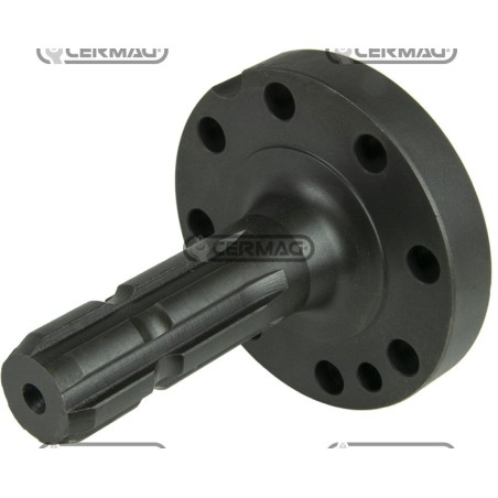 PDF-Welle mit Flansch, Flansch 120 mm, Profil 1" 3/8"-Z.6 32045, Hergestellt in Italien