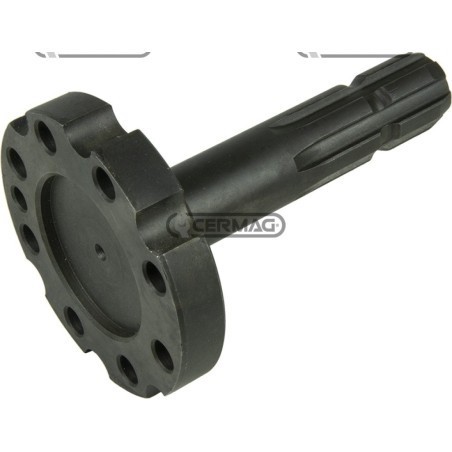 Arbre en PDF avec bride, profil 120 mm, 1"3/8-Z.6 32046, fabriqué en Italie