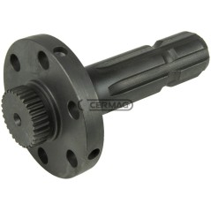 Zapfwelle mit Flansch, Flansch 95 mm, Profil 1" 3/8"-Z.6, 32048, Hergestellt in Italien