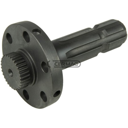Zapfwelle mit Flansch, Flansch 95 mm, Profil 1" 3/8"-Z.6, 32048, Hergestellt in Italien