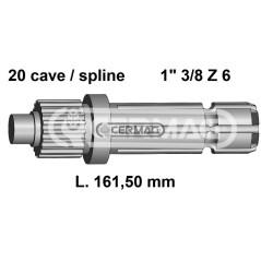 Zapfwelle für LANDINI, Länge 161,5 mm, Profil 1" 3/8"-Z.6, 32073, Hergestellt in Italien