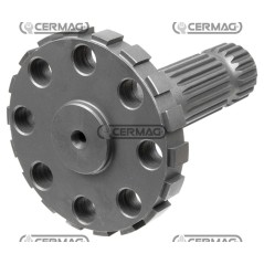 Zapfwelle mit Flansch, Flansch 95/101 mm, Profil 1" 3/8"-Z.21 32084, Hergestellt in Italien