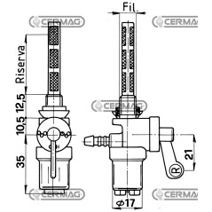 RUBINETTI PER SERBATOI BENZINA E PETROLIO 12197