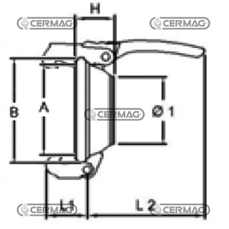 Controsfera per giunto a 2 ganci Diametro tubo 100 mm 60366 MadeinItaly