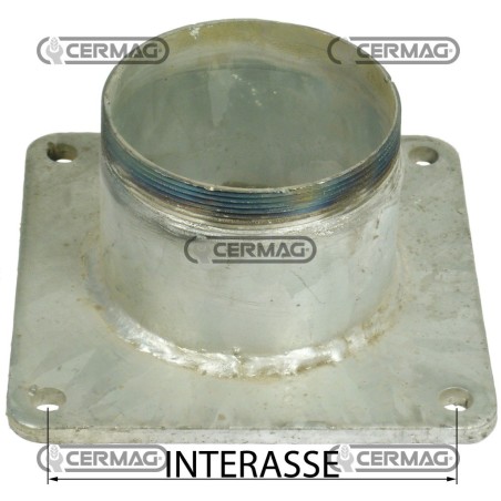 Brida cuadrada con vástago roscado galvanizado 61999 Hecho en Italia | NewgardenAgri.com