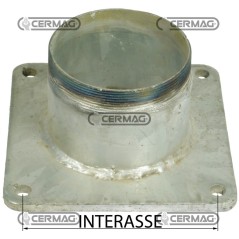 Brida cuadrada con vástago roscado galvanizado 62890 Hecho en Italia | NewgardenAgri.com