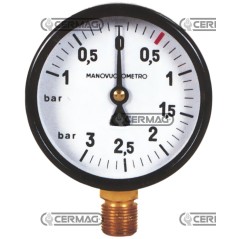 Vacuum gauge Scale -1 ÷ 3 Bar Thread 1/4" 61135 | NewgardenAgri.com