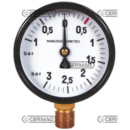 Vacuum manometer Scale -1 ÷ 3 Bar Thread 3/8" 61136 | NewgardenAgri.com