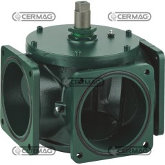 Rubinetto a 3 vie flangiato Ø 4" Inch 61139 Metaltecnica | NewgardenAgri.com