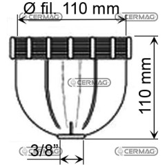 Coppa in Mackroton filettato 61075 Metaltecnica