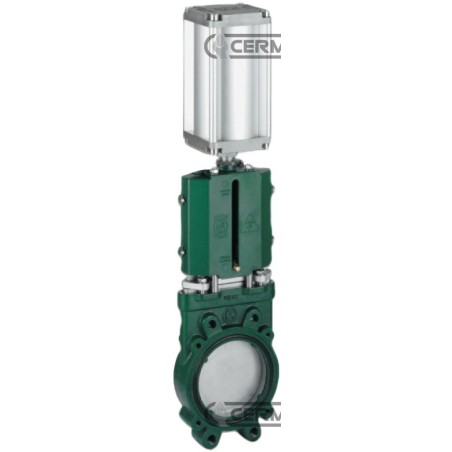 Vanne à guillotine sans décharge - version à vérin pneumatique DN 8" 63570 Metaltecnica | NewgardenAgri.com