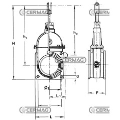 SARACINESCA A STANTUFFO A 2 FLANGE 61099 Metaltecnica