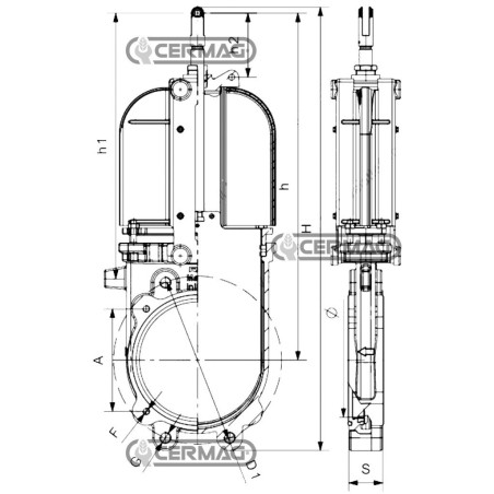 Bridas para válvula de compuerta de cuchilla PN10 - RIV120 65024 Riv