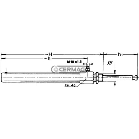 CILINDRO OLEODINAMICO A GAS PER L'APERTURA E CHIUSURA DELLE SARACINESCHE 61105 Metaltecnica