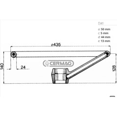 Lenkrad Durchmesser 435 mm für Ackerschlepper LANDINI VALPADANA GOLDONI