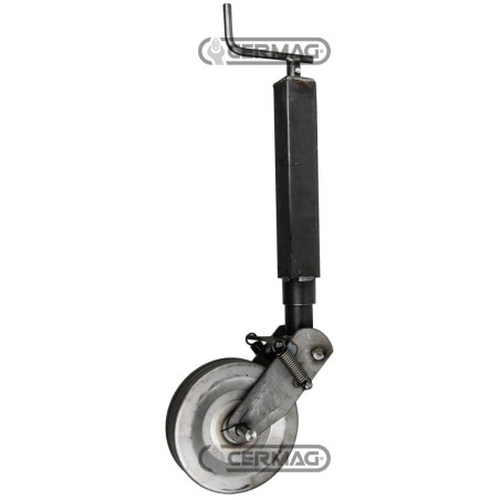 Servotimone con ruota in ferro e bloccaggio a molla Portata 700 kg 60415 MadeinItaly | NewgardenAgri.com
