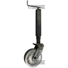 Servotimone con ruota in ferro e bloccaggio a molla Portata 600 kg 60417 MadeinItaly | NewgardenAgri.com