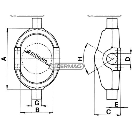 Three-sided gondola for telescopic cylinder 60748