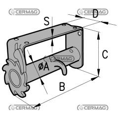 Winch for cultivator Diameter 42 mm Left Side 60244