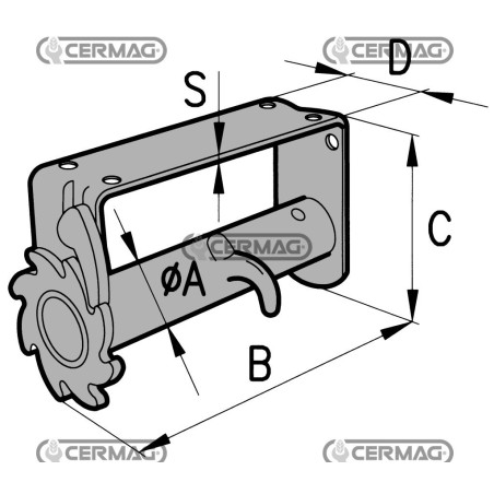 Winch for cultivator Diameter 42 mm Left Side 60244