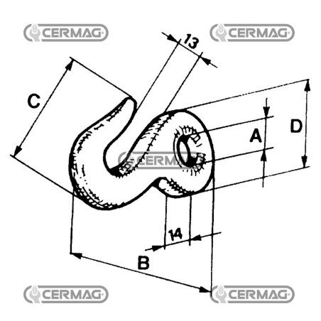Chain head hook 62046
