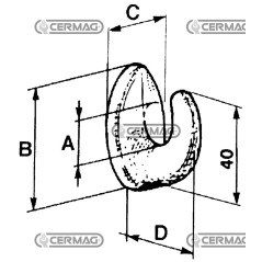 Chain hook 62047