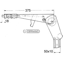 AL-KO handbrake lever with cable 65467 Al-ko