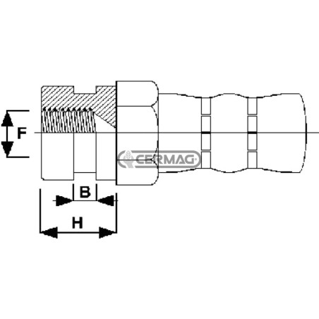 RACCORDO INTERNO CONCAVO PER TUBO SAE J 1401 63741