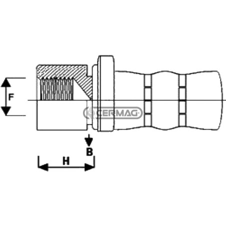 RACCORDO INTERNO CONCAVO PER TUBO SAE J 1401 63755