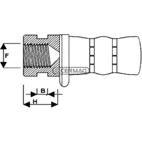 RACCORDO INTERNO CONCAVO PER TUBO SAE J 1401 63756