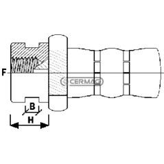 RACCORDO CONO INTERNO ROVESCIO PER TUBO SAE J 1401 63775