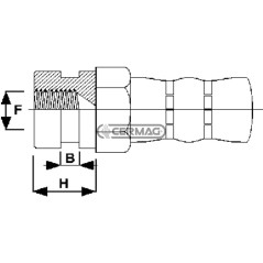 RACCORDO INTERNO CONCAVO PER TUBO SAE J 1401 63748