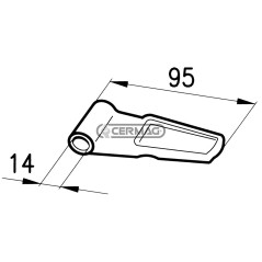 BISAGRA PLANA PARA LATERALES CON RIBETE 60448