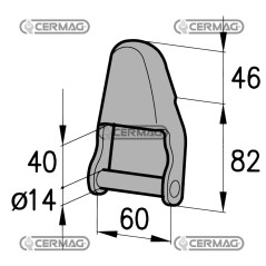 Corchete largo "Paripianale" 60474