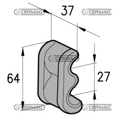 Linguetta corta tipo "O" 60481
