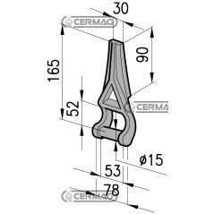 Soporte con nervadura 60476