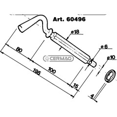 CHIAVISTELLO A 2 SCANALATURE CON RONDELLA 60496