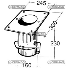 Bocchetta per grano con flangia 60711