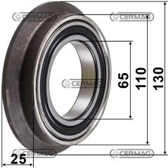 Collare con cuscinetto Dimensioni 65x130x24 mm 15900 LUK