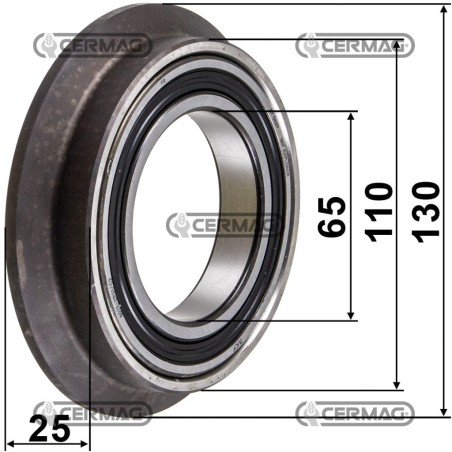 Collare con cuscinetto Dimensioni 65x130x24 mm 15900 LUK