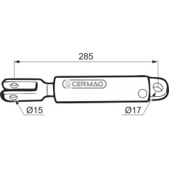 PISTÓN DE FRENO HIDRÁULICO, vástago de Ø 25 mm, carrera de 70 mm, con muelle de retorno interno 81232
