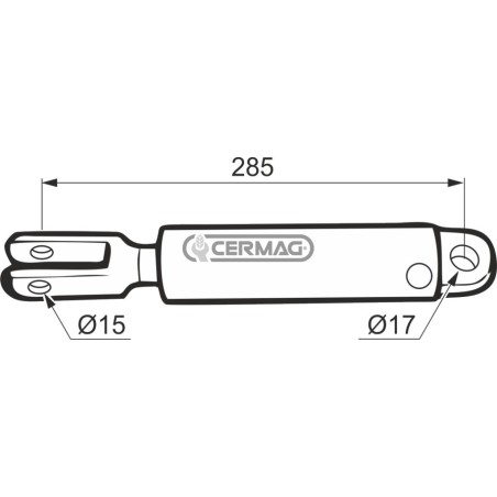 PISTÓN DE FRENO HIDRÁULICO, vástago de Ø 25 mm, carrera de 70 mm, con muelle de retorno interno 81232