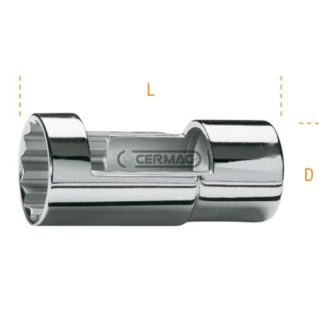 Chiave a bussola con quadro femmina da 1/2" per iniettori motori diesel Misura 27 mm 70178 BETA | NewgardenAgri.com