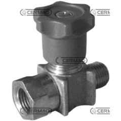 Vanne d'arrêt pour manomètre en ligne, filetage GAS 1/4", 83552, fabriquée en Italie | NewgardenAgri.com