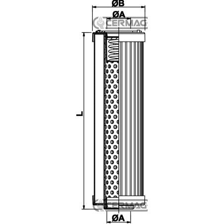 Cartuccia per filtri bassa pressione serie HF 547-10/20 Grado di filtrazione 25 µm 84090 Ikron