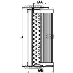 Cartuccia per filtri alta pressione serie HF 745-20 Grado di filtrazione 25 µm 84096 Ikron